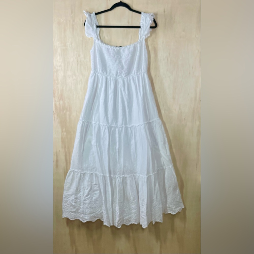 Pietro Brunelli Maternity CHLOÉ Long White Maternity Dress in Cotton Size L - Picture 2 of 14